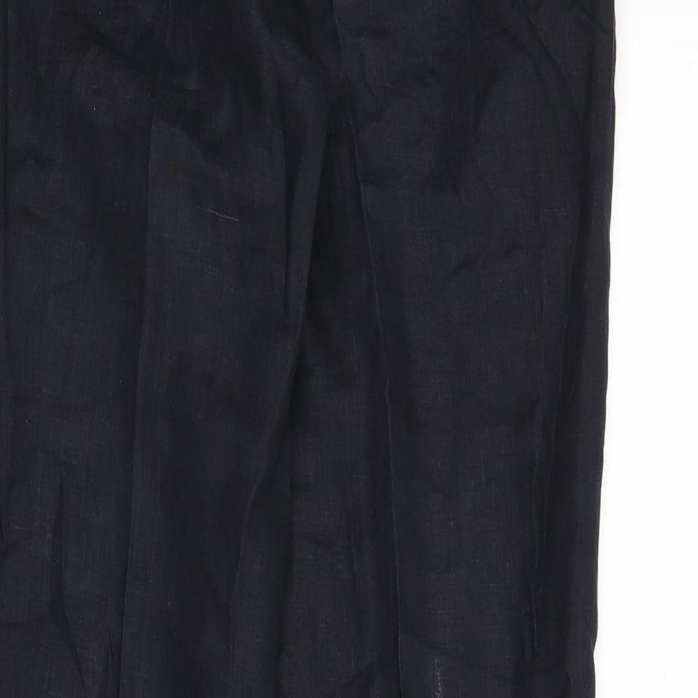 Blazer Mens Blue Linen Dress Pants Trousers Size 32 in L32 in Regular Zip