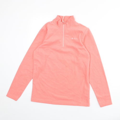 Mountain Warehouse Girls Pink Polyester Pullover Sweatshirt Size 13 Years Zip