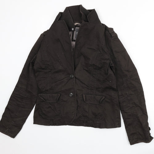 Esprit Womens Brown Jacket Size 16 Button