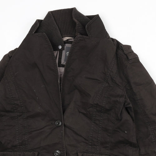 Esprit Womens Brown Jacket Size 16 Button