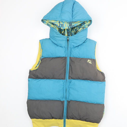 Animal Womens Multicoloured Striped Gilet Coat Size 12 Zip