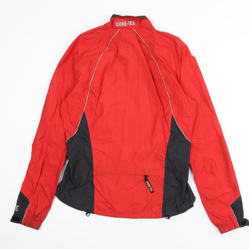 GORE-TEX Womens Red Windbreaker Coat Size M Zip - Bike Wear