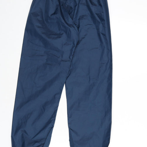 DECATHLON Boys Blue Polyester Windbreaker Trousers Size 12 Years L26 in Regular Pullover