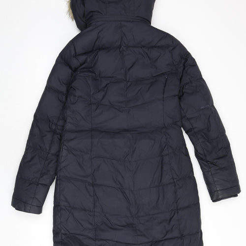 Crew Clothing Womens Blue Parka Coat Size 8 Zip