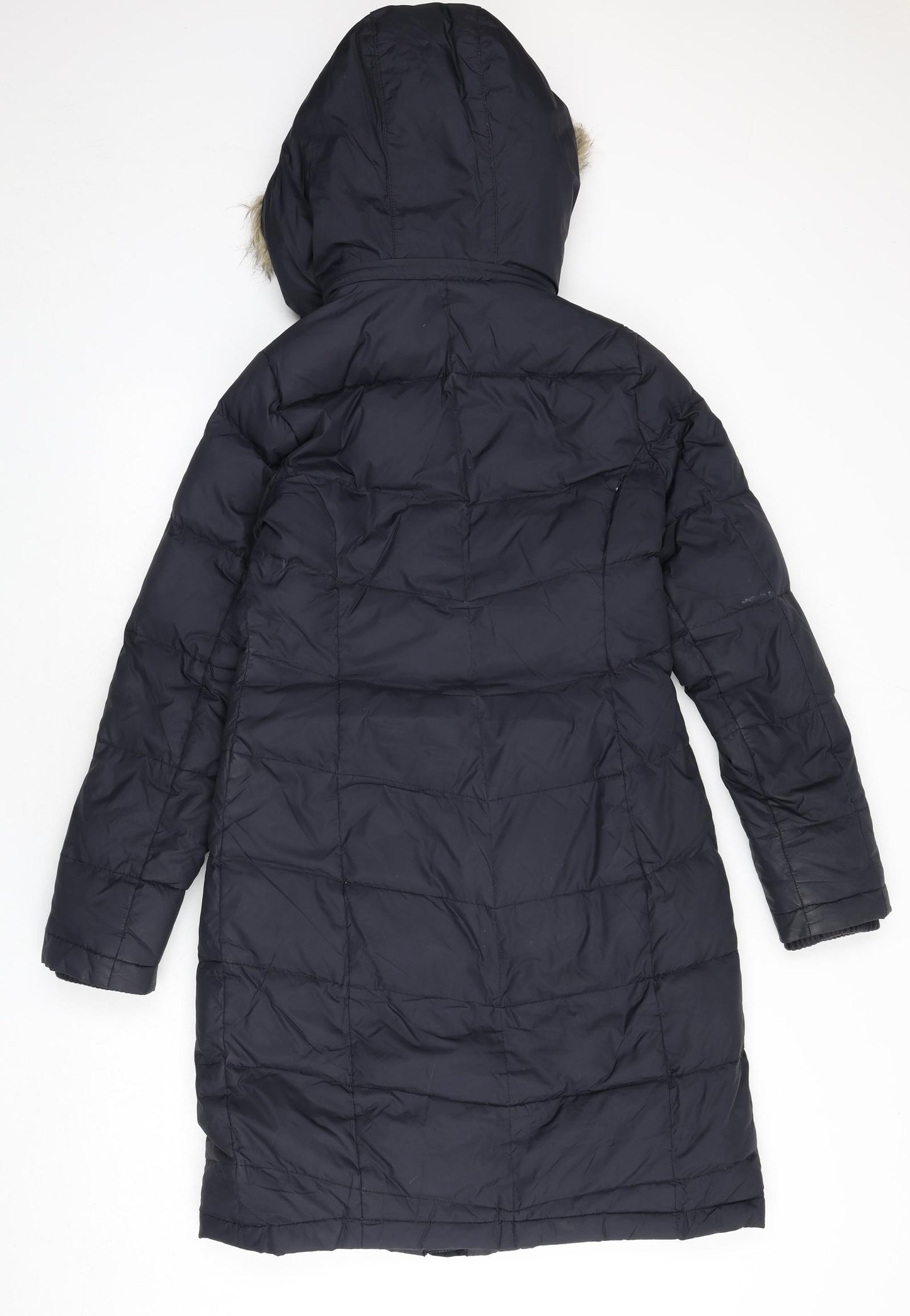 Crew Clothing Womens Blue Parka Coat Size 8 Zip