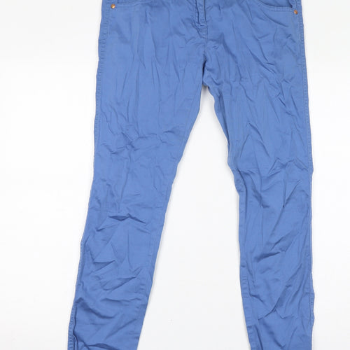 NEXT Womens Blue Cotton Jegging Jeans Size 10 L30 in Regular Zip