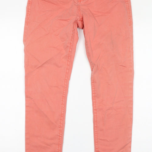 fransa Womens Pink Cotton Skinny Jeans Size 30 in L30 in Regular Zip