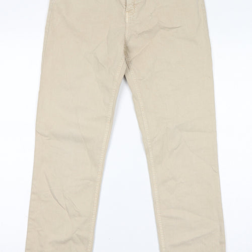 Amazing Woman Womens Beige Cotton Skinny Jeans Size 12 L29 in Regular Zip
