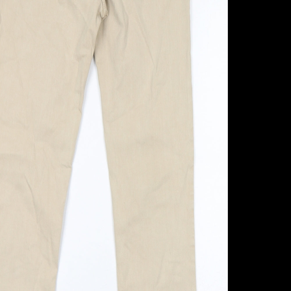 Amazing Woman Womens Beige Cotton Skinny Jeans Size 12 L29 in Regular Zip