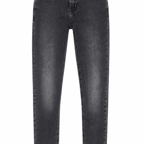 Mango Womens Grey Cotton Skinny Jeans Size 4 L27 in Regular Zip - Distressed Hem