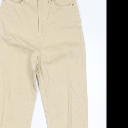 H&M Womens Beige Cotton Skinny Jeans Size 6 L26 in Regular Zip
