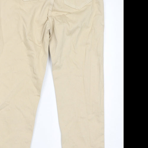 H&M Womens Beige Cotton Skinny Jeans Size 6 L26 in Regular Zip