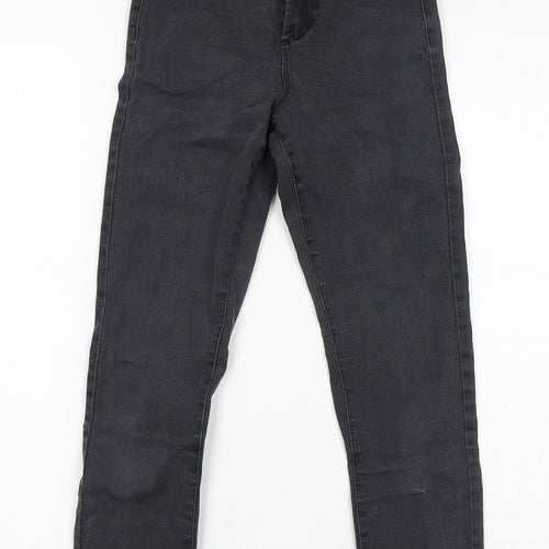 Denim & Co. Womens Grey Cotton Skinny Jeans Size 6 L25 in Regular Zip