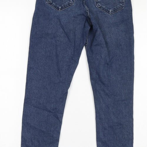 Topshop Womens Blue Cotton Skinny Jeans Size 25 in L30 in Regular Zip