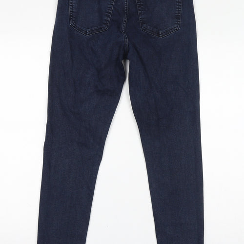Topshop Womens Blue Polyester Straight Jeans Size 30 in L32 in Regular Zip