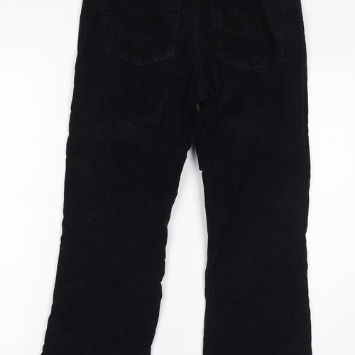 BDG Womens Black Cotton Trousers Size 28 in L30 in Regular Zip - Distressed Hem