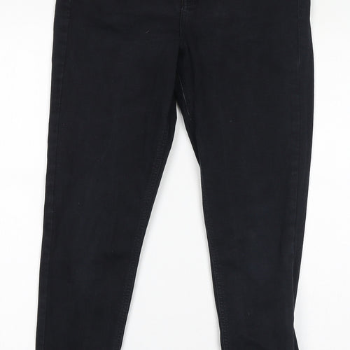 Topshop Womens Black Cotton Skinny Jeans Size 30 in L30 in Regular Zip