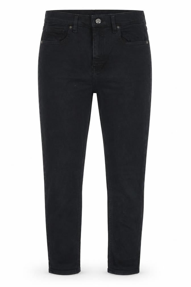 Topshop Womens Black Cotton Skinny Jeans Size 30 in L30 in Regular Zip
