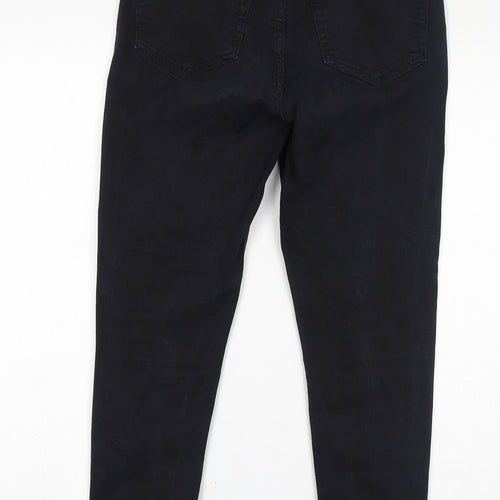 Topshop Womens Black Cotton Skinny Jeans Size 30 in L30 in Regular Zip