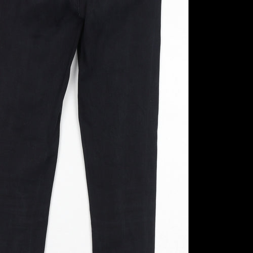 Topshop Womens Black Cotton Skinny Jeans Size 30 in L30 in Regular Zip
