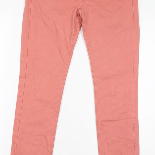Heritage Womens Pink Cotton Skinny Jeans Size 10 L30 in Regular Zip