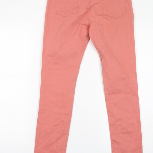 Heritage Womens Pink Cotton Skinny Jeans Size 10 L30 in Regular Zip