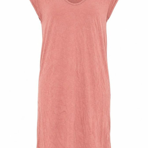 FOREVER 21 Womens Pink Rayon T-Shirt Dress Size M Scoop Neck Pullover
