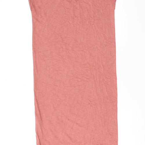 FOREVER 21 Womens Pink Rayon T-Shirt Dress Size M Scoop Neck Pullover