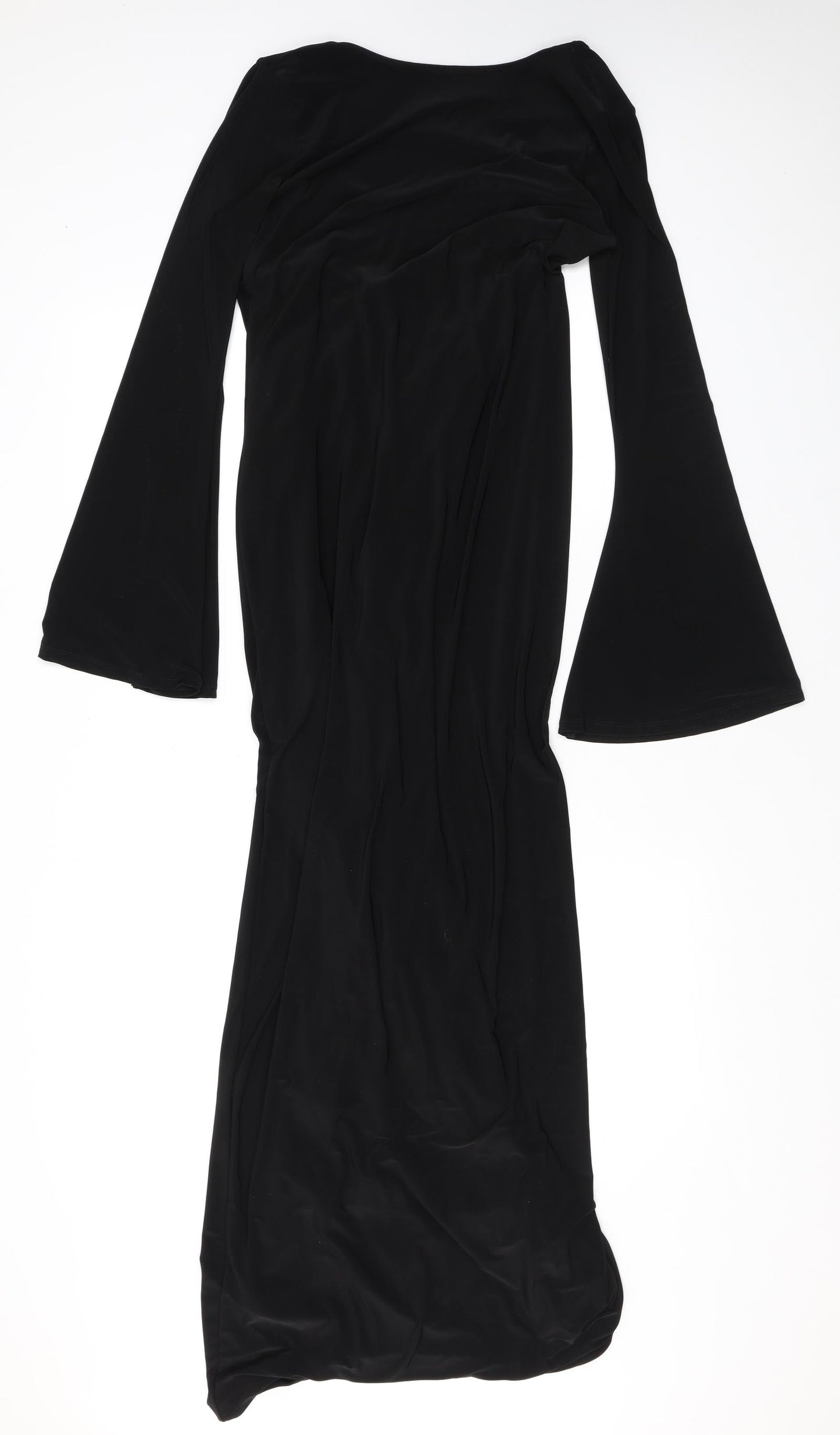 ASOS Womens Black Polyester Maxi Size M Boat Neck Pullover