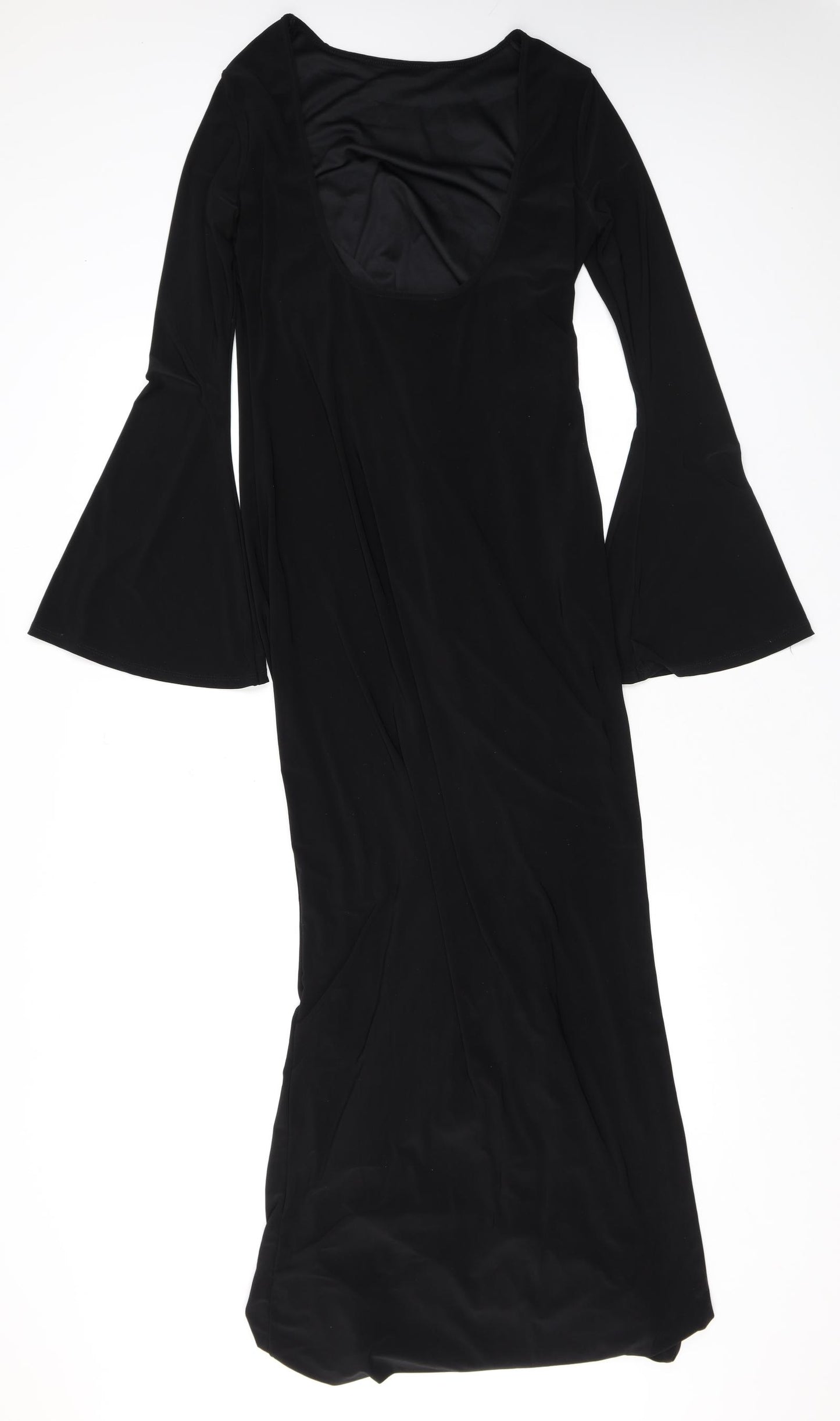 ASOS Womens Black Polyester Maxi Size M Boat Neck Pullover