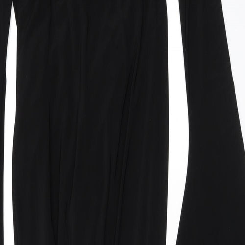 ASOS Womens Black Polyester Maxi Size M Boat Neck Pullover