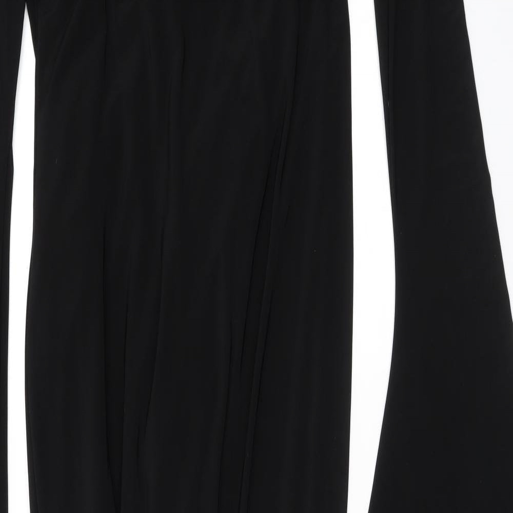ASOS Womens Black Polyester Maxi Size M Boat Neck Pullover
