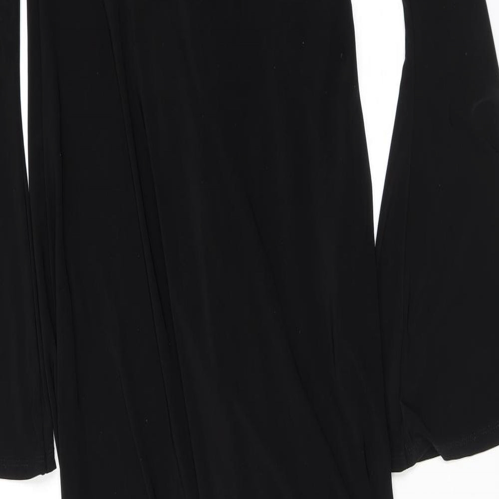 ASOS Womens Black Polyester Maxi Size M Boat Neck Pullover