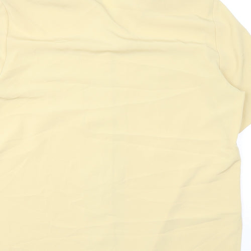 Berkertex Womens Yellow Polyester Basic Button-Up Size 16 Collared - Pockets