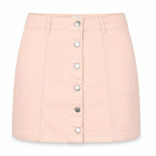 Forever 21 Womens Pink Cotton Mini Skirt Size S Button