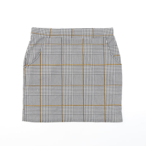 Select Womens Multicoloured Plaid Polyester Mini Skirt Size 14 - Pockets