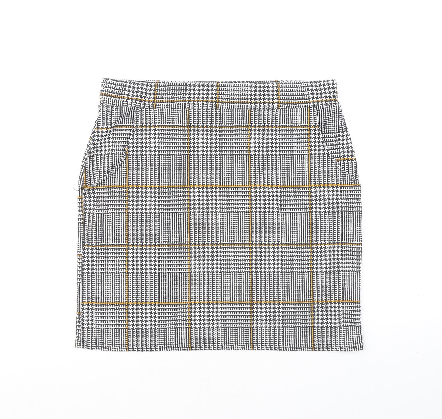 Select Womens Multicoloured Plaid Polyester Mini Skirt Size 14 - Pockets