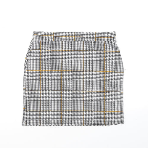 Select Womens Multicoloured Plaid Polyester Mini Skirt Size 14 - Pockets