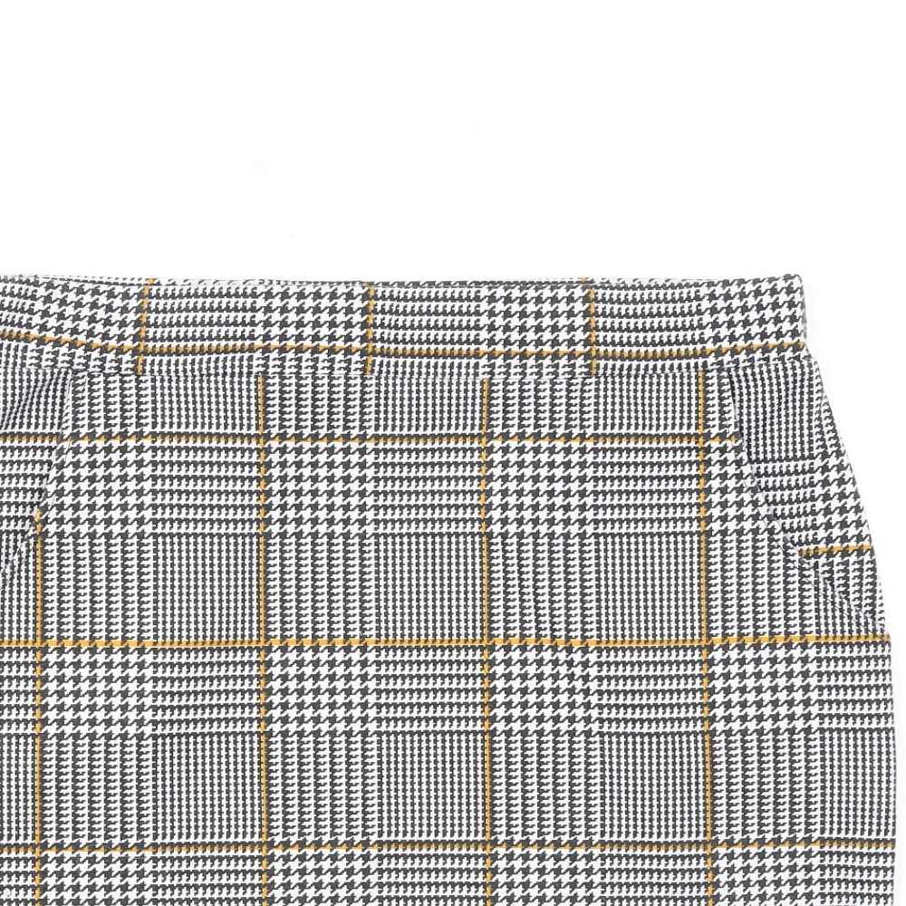 Select Womens Multicoloured Plaid Polyester Mini Skirt Size 14 - Pockets