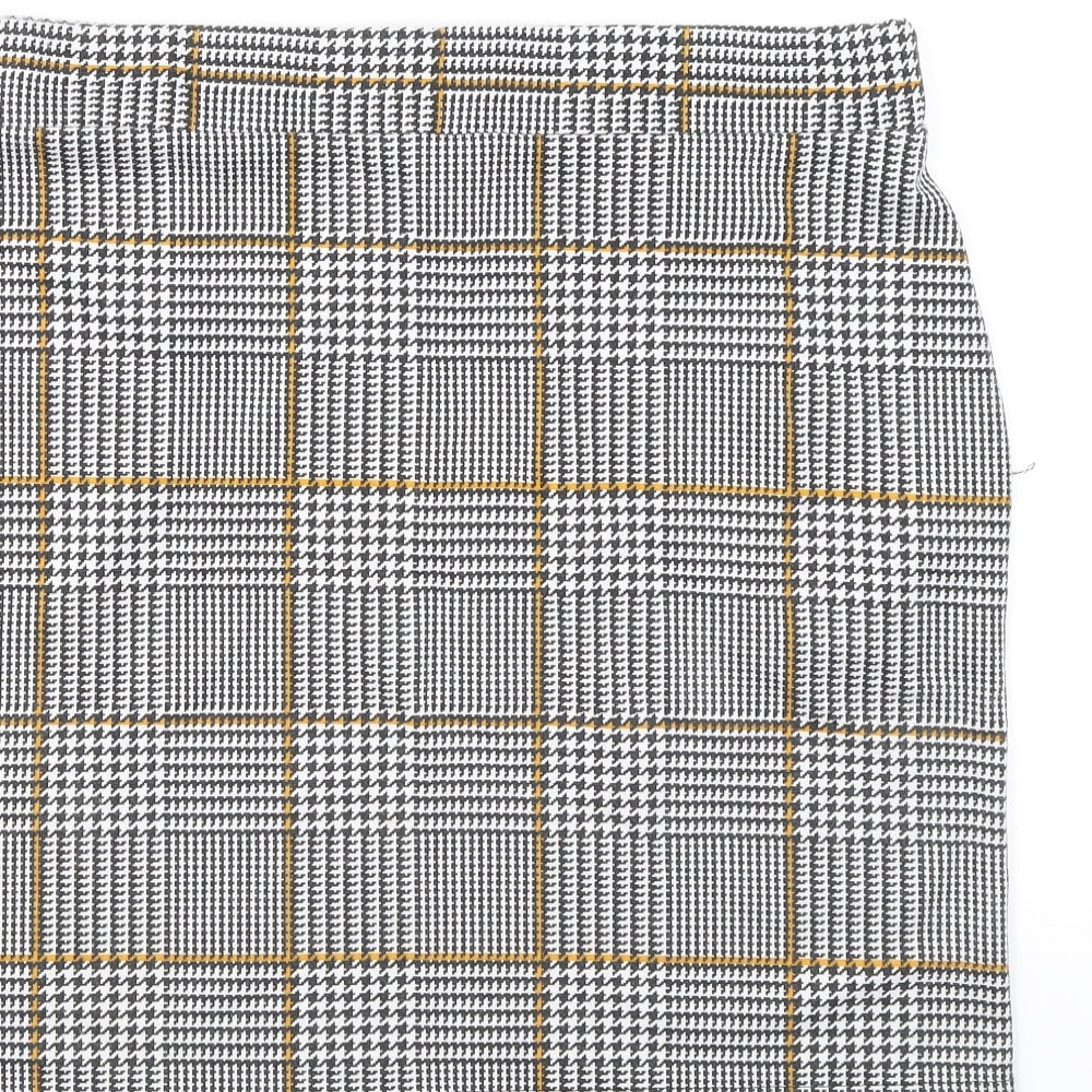 Select Womens Multicoloured Plaid Polyester Mini Skirt Size 14 - Pockets