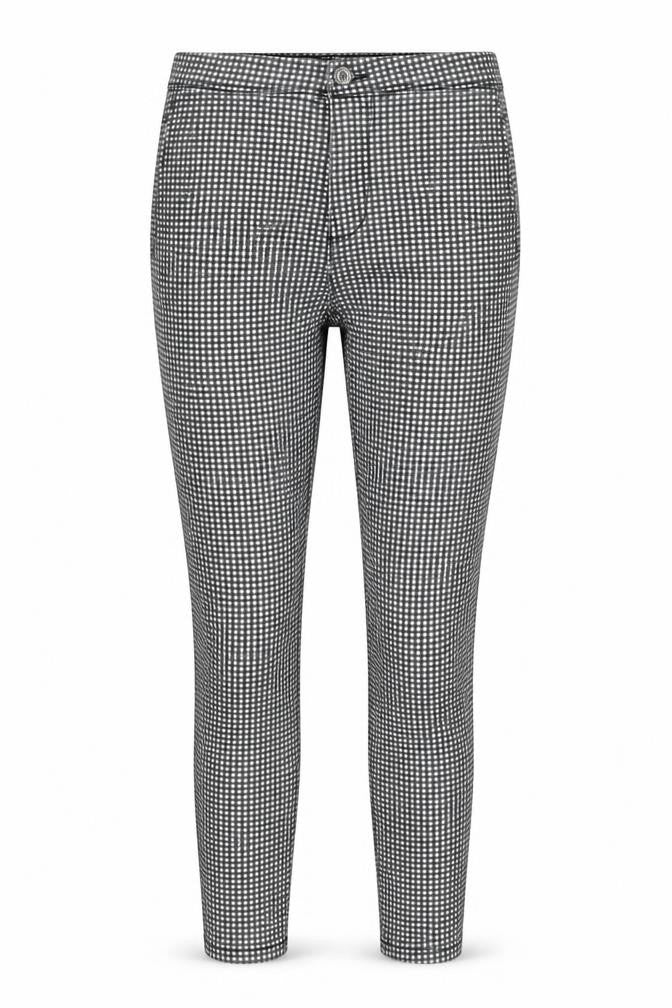 Bershka Womens Black Check Cotton Jegging Jeans Size 6 L25 in Regular Zip