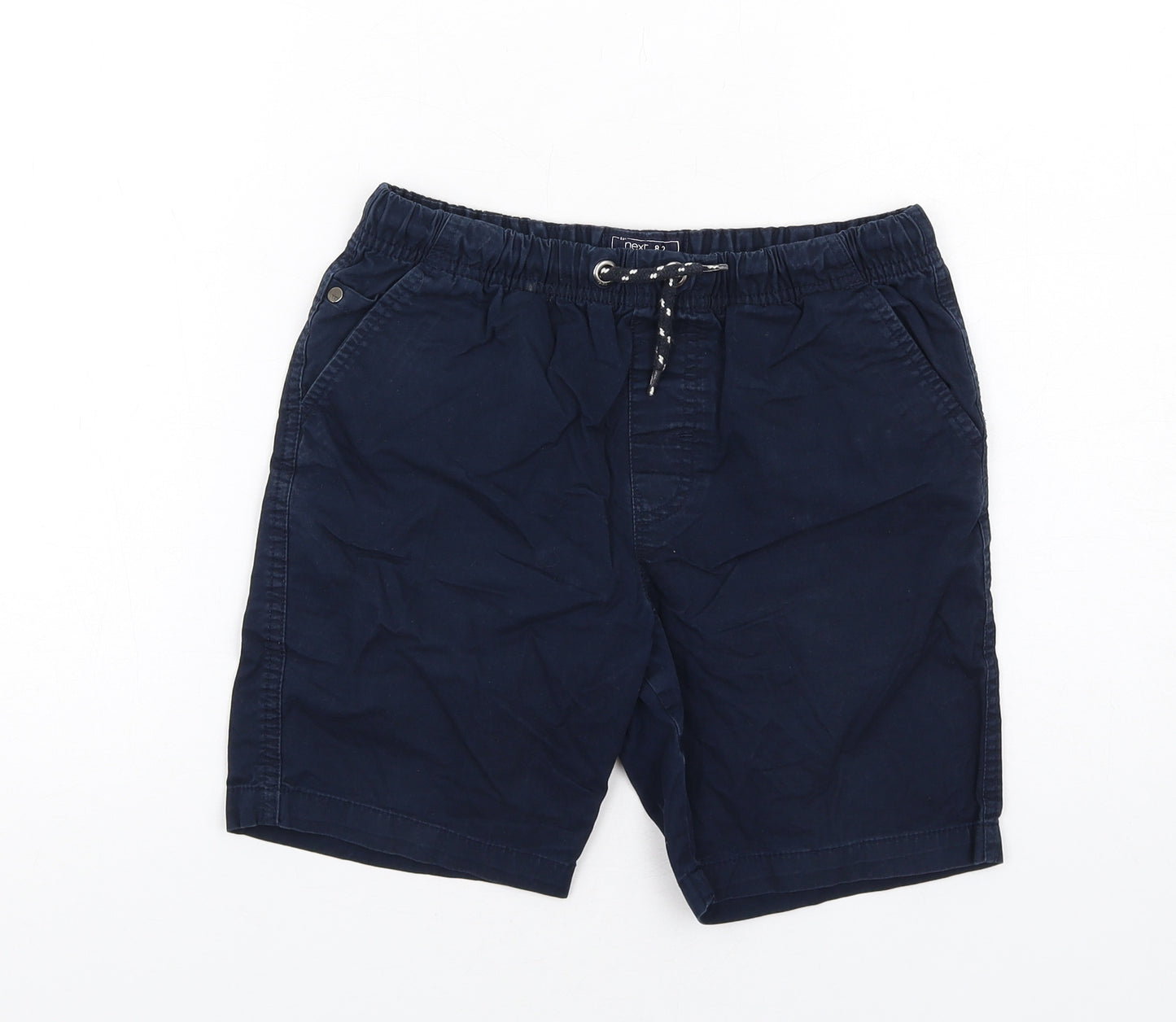 NEXT Boys Blue Cotton Bermuda Shorts Size 11 Years L6 in Regular Drawstring