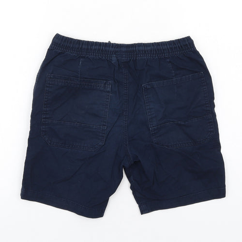 NEXT Boys Blue Cotton Bermuda Shorts Size 11 Years L6 in Regular Drawstring