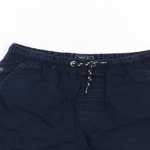 NEXT Boys Blue Cotton Bermuda Shorts Size 11 Years L6 in Regular Drawstring