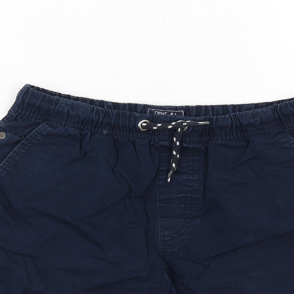 NEXT Boys Blue Cotton Bermuda Shorts Size 11 Years L6 in Regular Drawstring