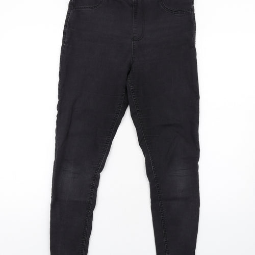 Marks and Spencer Womens Grey Cotton Jegging Jeans Size 12 L28 in Regular