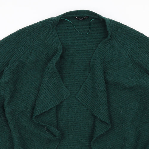 Mango Womens Green V-Neck Acrylic Cardigan Jumper Size M