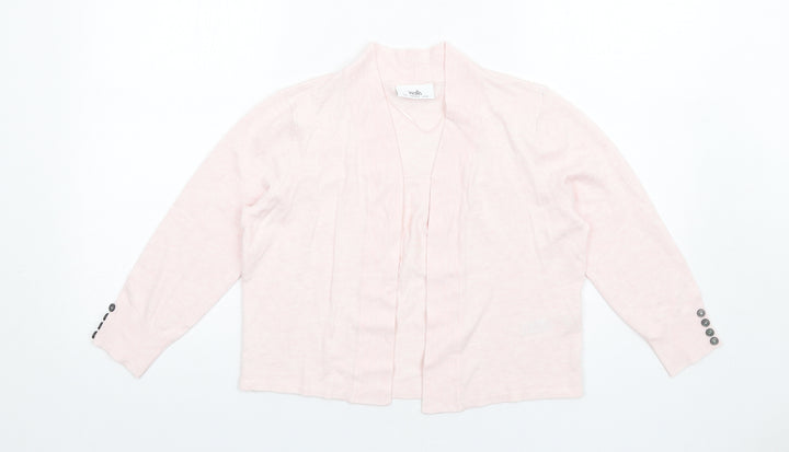 Wallis Womens Pink V-Neck Viscose Cardigan Jumper Size S