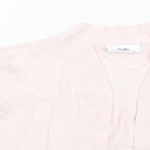 Wallis Womens Pink V-Neck Viscose Cardigan Jumper Size S