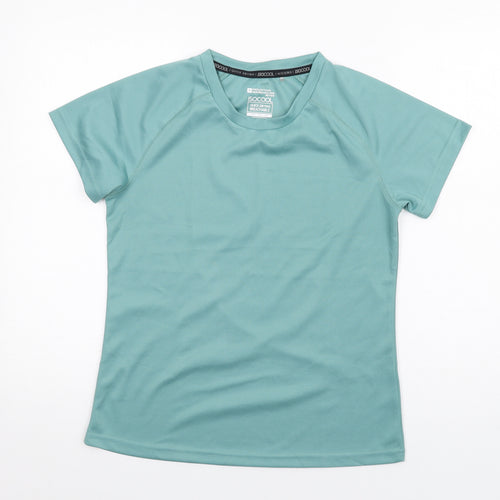 Mountain Warehouse Womens Green Polyester Basic T-Shirt Size 12 Round Neck Pullover